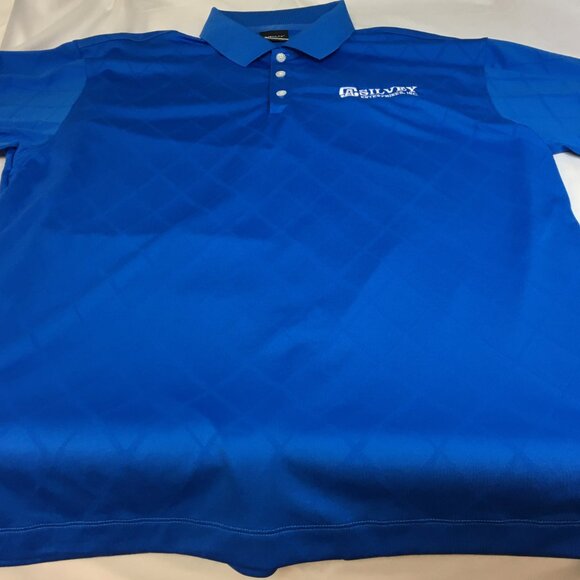NIKE GOLF POLO SHIRT -XL BLUE SILVEY ENT. - DIAMOND DRI-FIT STRETCH PERFORMANCE - Picture 7 of 12